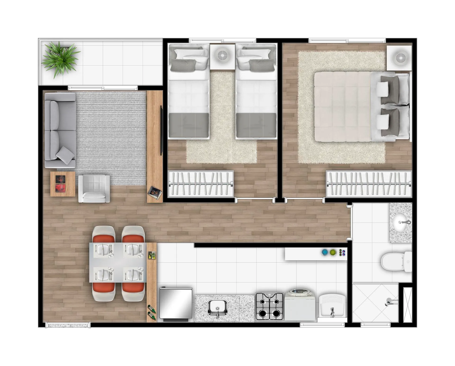 Planta Apartamento Tipo 2